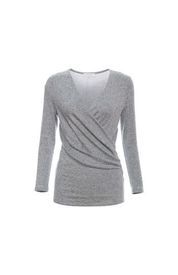 Jane Surplice Front 3/4 Sleeve Top Slide 1