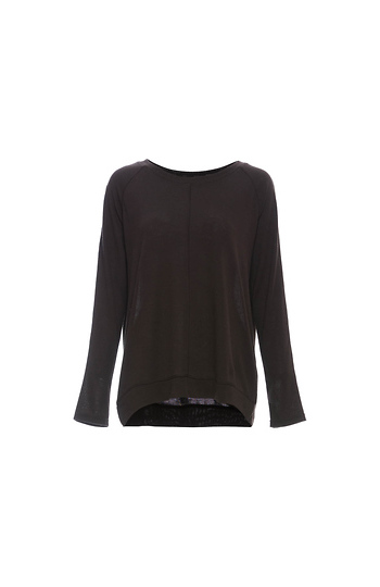 Long Sleeve Seamed Sweater Slide 1