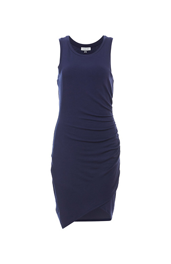 Shirred Sides Sleeveless Dress Slide 1