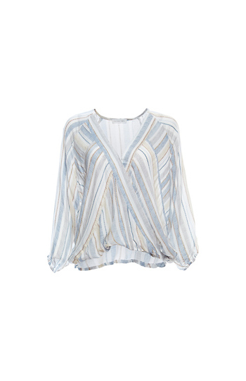 Printed Surplice Top Slide 1