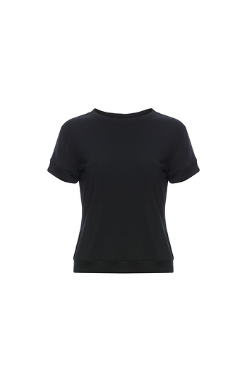 Honey Punch Basic Crew Neck Tee Slide 1