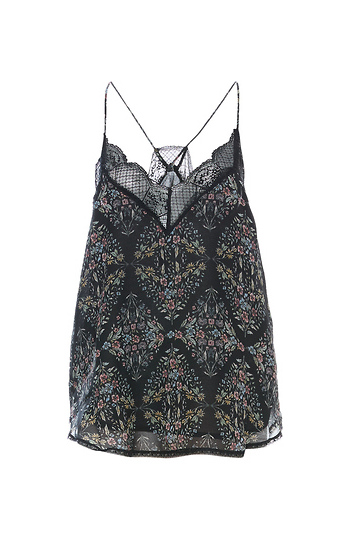Printed Lace Camisole Slide 1