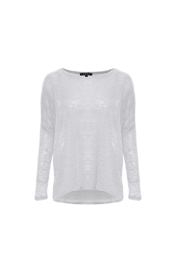 Scoop Neck Long Sleeve Knit Top Slide 1