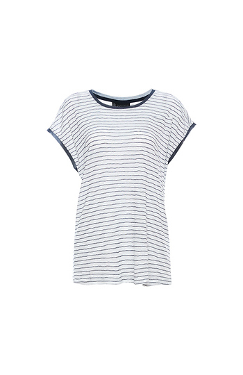 Scoop Neck Striped Top Slide 1