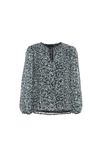Greylin Split Neck Printed Top Slide 1