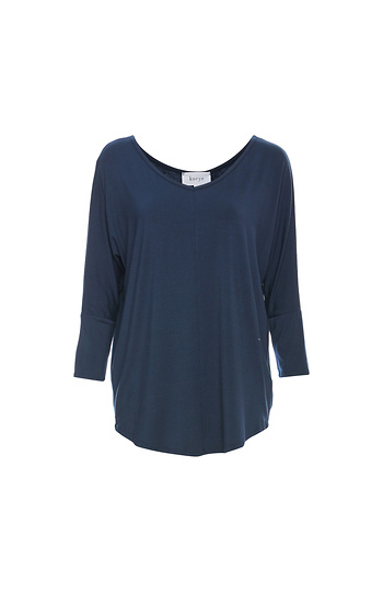 Pleated Back Dolman Sleeve Top Slide 1