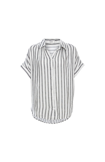 Mod Ref Button Up Striped Top Slide 1