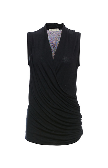 Frisco Cross Front Sleeveless Hacci Top Slide 1