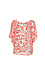 Printed V-Neck Butterfly Sleeve Top Thumb 1