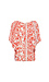 Printed V-Neck Butterfly Sleeve Top Thumb 2