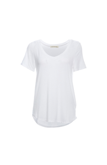 Micro Modal Slim V-Neck Tee Slide 1