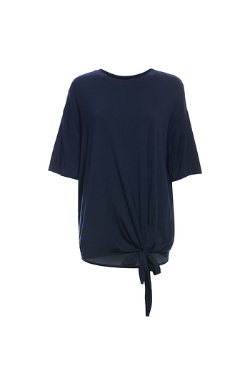 Side Tie Modal Jersey Top Slide 1