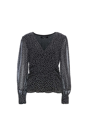 Long Sleeve Polka Dot Blouse Slide 1