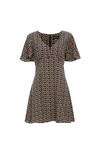 A-Line Floral Print Mini Dress Slide 1