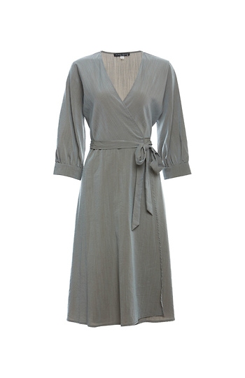 3/4 Sleeve Wrap Dress Slide 1