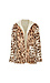 CoffeeShop Hooded Leopard Print Fleece Jacket Thumb 1