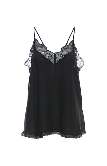 1.STATE Racerback Cami w/ Lace Trim Slide 1