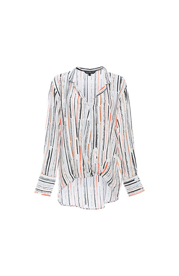 Velvet Heart Surplice Long Sleeve Printed Top Slide 1