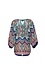 Split Neck 3/4 Sleeve Top Thumb 2