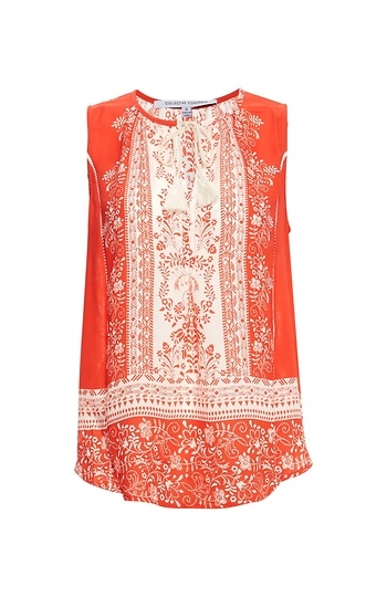 Tassel Neck Tie Sleeveless Top Slide 1