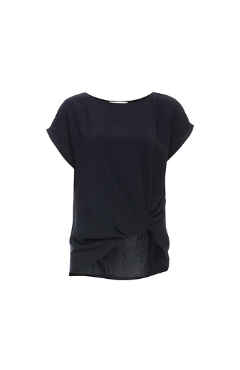 Side Knot Short Sleeve Top Slide 1