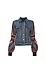 Contrast Sleeve Denim Jacket Thumb 1