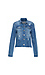 Just Black Denim Jacket with Fray Hem Thumb 1