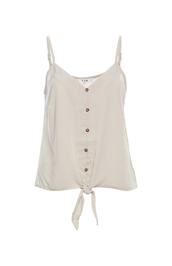 Tie Front Buttoned Tank Slide 1