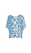 Printed V-Neck Butterfly Sleeve Top Thumb 1