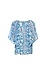 Printed V-Neck Butterfly Sleeve Top Thumb 2