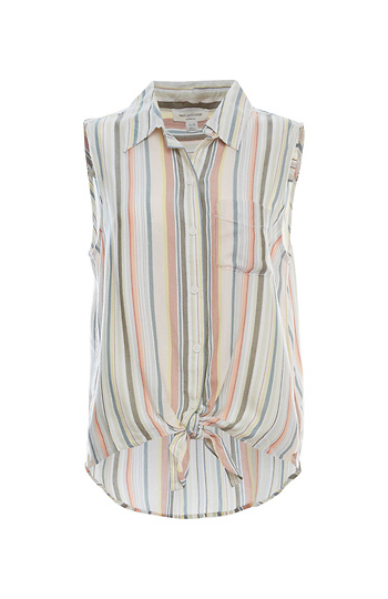 Beach Lunch Lounge Sleeveless Button Down Slide 1