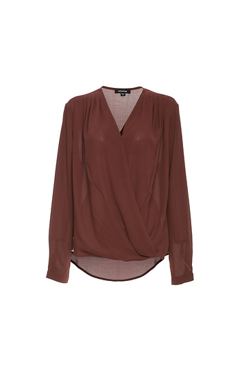 Surplice Long Sleeve Top Slide 1