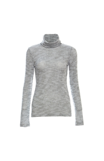 Turtleneck Lightweight Long Sleeve Top Slide 1