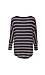 3/4 Striped Dolman Sleeve Knit Top Thumb 2