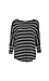 3/4 Striped Dolman Sleeve Knit Top Thumb 1