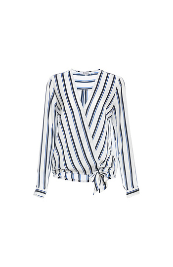 BB Dakota Surplice Striped Top Slide 1