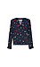 Split Neck Long Sleeve Printed Top Thumb 1