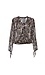 Collective Concepts Surplice Tie Cuffs Long Sleeve Top Thumb 1