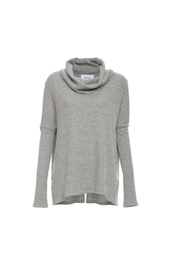Jackie Cowl Neck Ribbed Top Slide 1