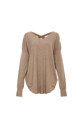 Open Back Knit Top Slide 1