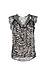 Printed V-Neck Lace Insert Top Thumb 1
