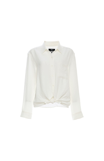 7 For All Mankind High Low Tie Shirt Slide 1