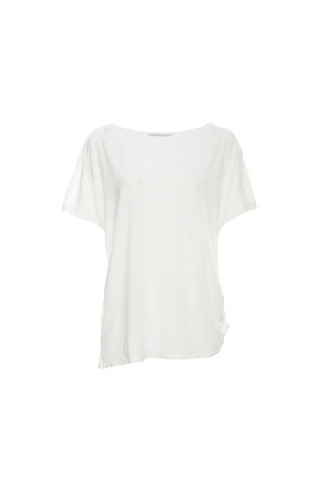 Michael Stars Short Sleeve Top with Ruching Slide 1