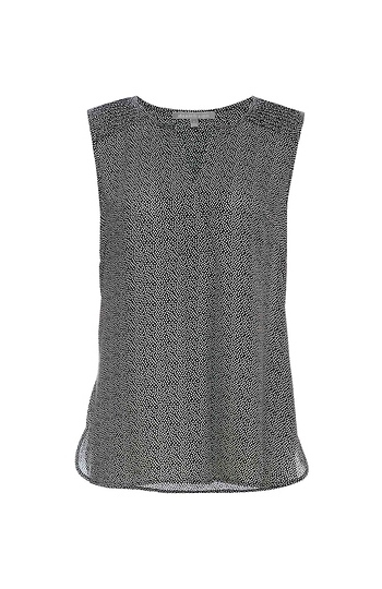 Daniel Rainn Smocked Shoulder Printed Top Slide 1