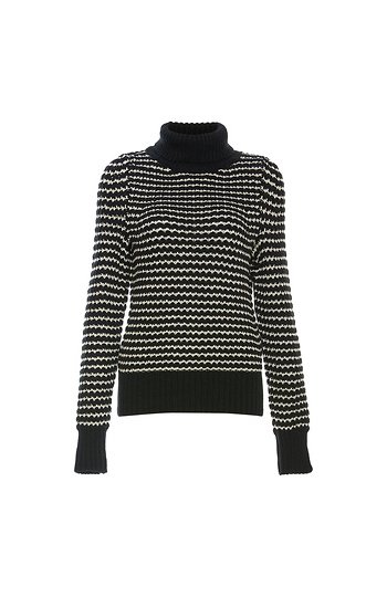 Michael Stars Striped Turtleneck Pullover Slide 1