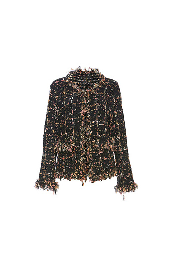 Renee C Open Front Tweed Jacket Slide 1