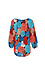 Split Neck 3/4 Sleeve Top Thumb 2