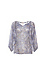 Split Neck 3/4 Sleeve Top Thumb 1