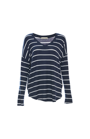 Via Brushed Dropped Shoulder Top Slide 1