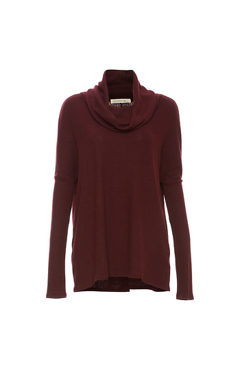 Jackie Cowl Neck Ribbed Top Slide 1